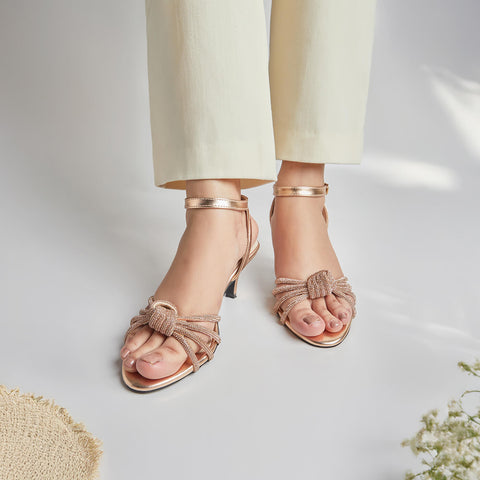 Rhinestone Knot Sandal